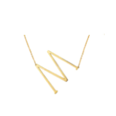 

New Popular Big 26 Letter Pendant Necklaces Initials Necklace 24K Gold Irregular Pendants Choker Necklace Women Jewelry