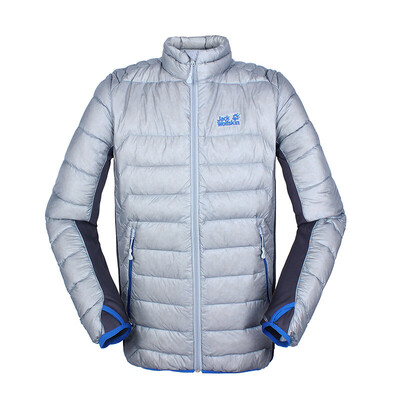 

Wolf claw Jackwolfskin mens winter short paragraph 750 Peng down jacket outdoor warm cotton jacket sports casual shirt 5005161 gray 6720 XL