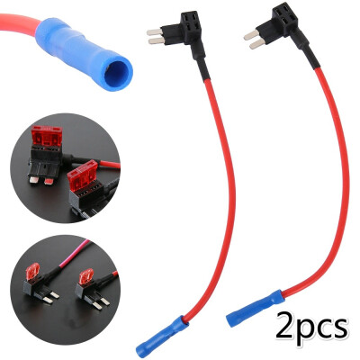 

Premium 2 X Add A Circuit Piggy Back Fuse Tap Standard Blade Fuse Holder ATO 12V