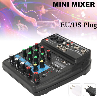 

Willstar 4 Channel USB Protable Mini Mixer Audio Console Sound Card Mixing Console Bluetooth Audio Mixer Portable Mini Mixer