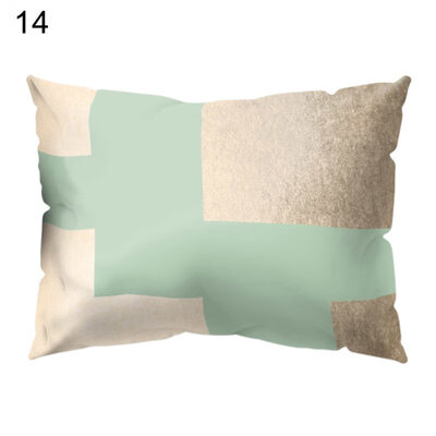 

Color Block Stripe Circle Pillow Case Cushion Cover Sofa Bed Car Office Decor