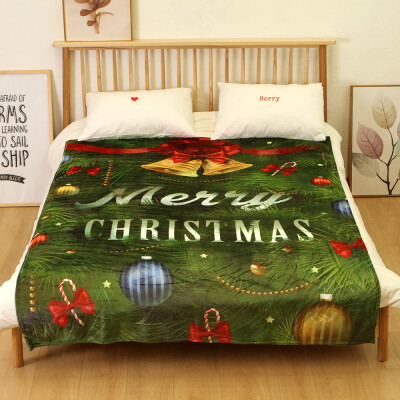 

Toponeto Christmas Blanket Flannel Fabric Sofa Bed Blanket 150X200CM