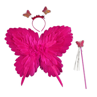 

Colorful Butterfly Wings Feather Angel Wing Kids Fairy Angel Wing Stage Performance Props Cosplay Carnival Party Supplies
