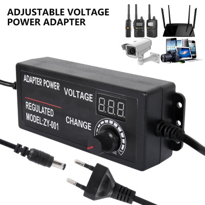 

3-12V 5A 60W Adjustable Speed Control Power Adapter Supply Display Volt ACDC