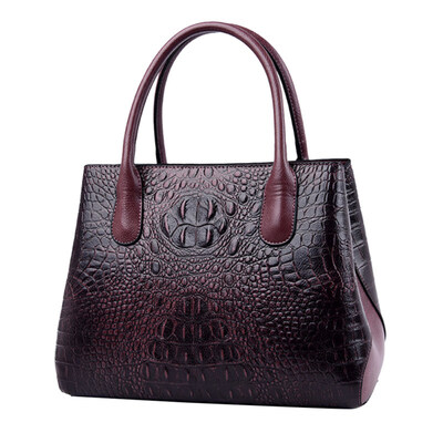 

Crocodiles Pattern Large Capacity Women Tote Shoulder Crossbody Bag Handbag Pouch