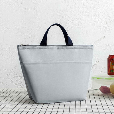 

Gobestart Solid Color Padded Portable Waterproof Lunch Bag Oxford Cloth Picnic Bag
