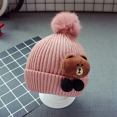 

Winter Baby Knitting Hats Warm Newborn Photography Props Hat Knitted Caps Lovely Baby Accessories Beanie Cute Cap