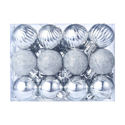 

Siaonvr 24Pcs 30mm Christmas Xmas Tree Ball Bauble Hanging Home Party Ornament Decor