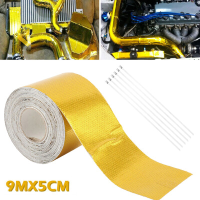 

Car High Temperature Resist Heat Shielding Tape With Straps 9mx5cm Accessories