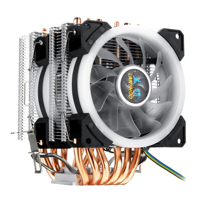 

CPU Cooler 6 Heatpipe 4-Pin RGB 2 Fans for In-tel 77511501151115511561366 AMDs Platforms