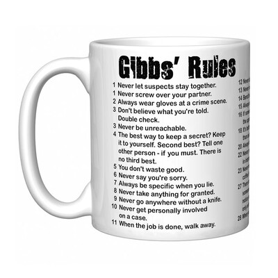 

NCIS Gibbs Rules Coffee Mug Old Version Son or Daughter Kidsgift tea cup