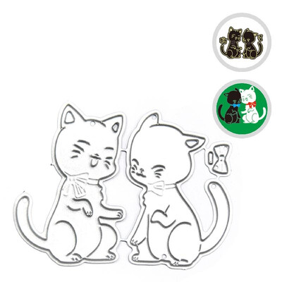 

Christmas Metal Cutting Dies Xmas Tree Cute Cats Shape Cutting Die for Kids DIY Scrapbooking Card Photo Album Embossing Paper Card