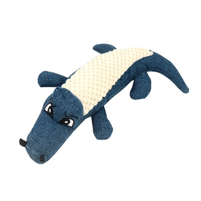 

Gobestart Pet Dog Toy Linen Plush Animal Toy Dog Chew Squeaky Noise Cleaning Teeth Toy