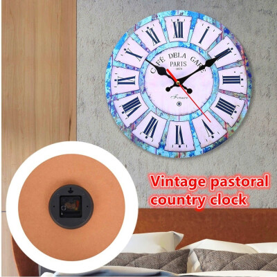 

Hss 12 Vintage Roman Numeral Design France Paris Rusted Metal Look French Country Tuscan Style Paris Wood Wall Clock