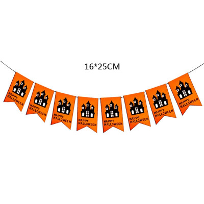 

Halloween Pumpkin Banner Flag Non-woven Fabric Hanging Banner Party Holiday Decoration Party Ornament