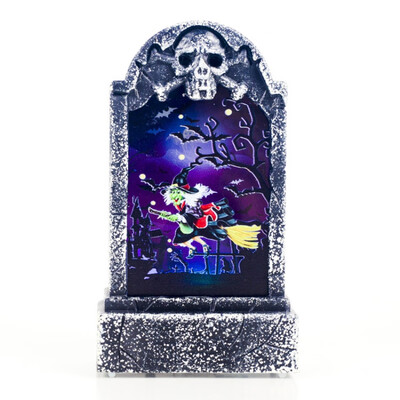 

Halloween Theme Decor Creative Tombstone Shape LED Lamp Multipurpose Home Table Decoration Festival Party Bar Atmosphere Props