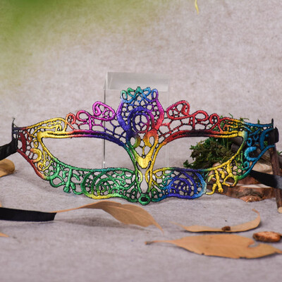 

Tailored Masquerade Lace Mask Catwoman Halloween Cutout Prom Party Mask Accessories