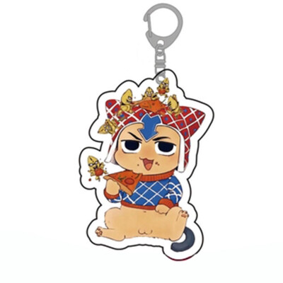 

CAR-TOBBY Anime Jojos Bizarre Adventure Keychain Cartoon Figure Acrylic Pendant Backpack Key Ring