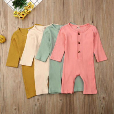 

Cotton Infant Baby Girl Boy Long Sleeve Romper Bodysuit Jumpsuit Outfit Clothes
