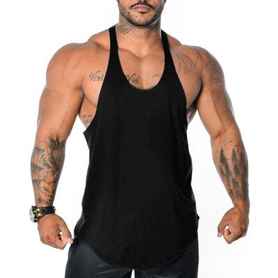 

Toponeto Fashion Men Fitness Muscle Print Sleeveless Bodybuilding Vest Tops Blouses