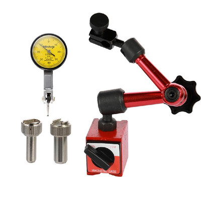 

Metal Round Dial Indicator&Mini Flexible Magnetic Base Holder Bracket Tool Kit