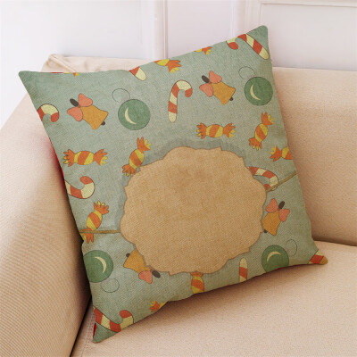 

Gobestart New Christmas Cotton Linen Pillow Case Sofa Cushion Cover Home Decor