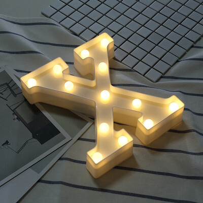 

Siaonvr Alphabet LED Letter Lights Light Up White Plastic Letters Standing Hanging N