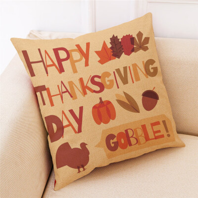 

Tailored Happy Thanksgiving Day Pillowcase Gifts Pillow Cover Home Decoration 18x18Inch