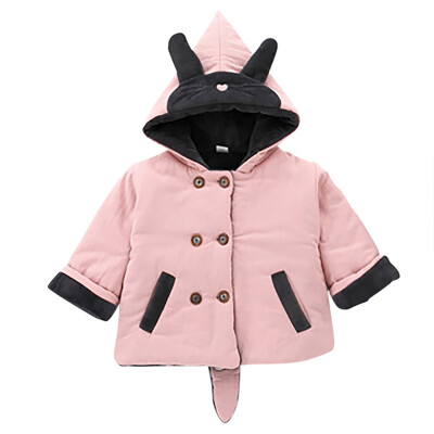 

New Arrivals Winter Girl Jacket Girl Cute Rabbit Shape Cotton Warm Jacket For Baby Girls Sweet j2