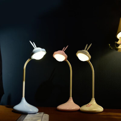 

Creative rabbit LED touch eye lamp children student dormitory cabinets night light bedroom atmosphere charging desk lamp white
