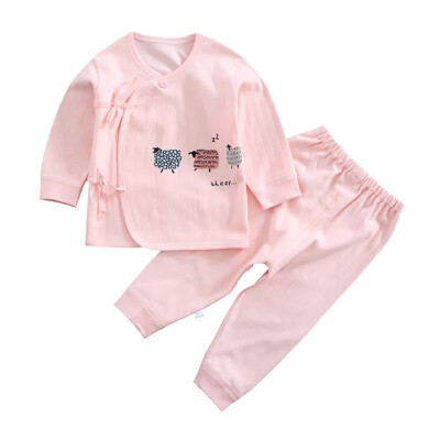 

Cartoon Print Sleepwear Set Autumn Baby Kids Girls Boys Clothes Long Sleeve Blouse TopsPants Pajamas