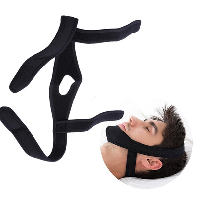 

Gobestart Men Anti Snore Chin Strap Stop Snoring Belt Sleep Apnea Chin Support Strap Aid
