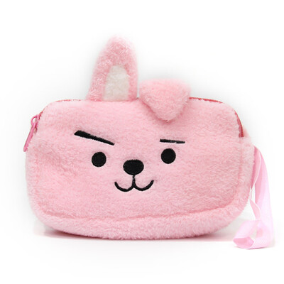 

KPOP Bangtan Boys BTS Pencil Case Pen Storage Makeup Bag Clutch Stuffed Plush Decor JIMIN SUGA JIN V