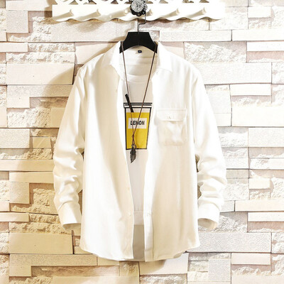 

Toponeto Mens New Fashion Casual Solid Shirt Turn-down Collar Shirt Long-Sleeved Tops