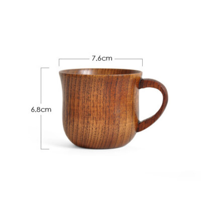 

Tea Cup Coffee Mug with Handgrip Primitive Drinking Cup Beer Drinkware Travel Teaware Cup water bottle Home Handmade Wooden Cup