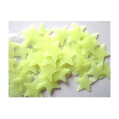 

100 Pieces Wall Stickers Illuminate In The Dark Baby Kids Bedroom Decor Bright Stars of Fluorescent Color Tattoos Wall Stickers
