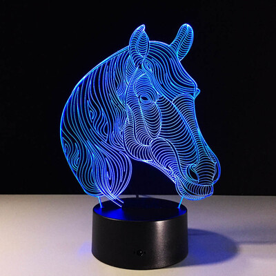 

〖Follure〗3D illusion Visual Night Light 7 Colors Change LED Desk Lamp Bedroom Home Decor