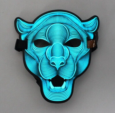 

LED Sound Control Luminous Mask Nightclub Masquerade Quick Hand Shake Artifact Fluorescent LED Light Mask Voice Control