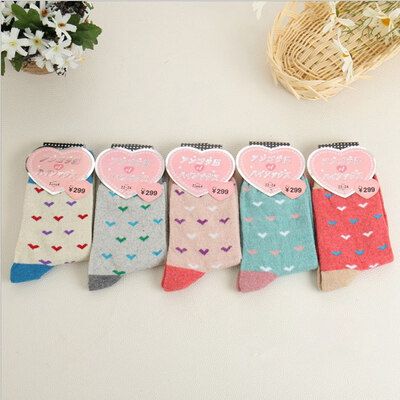 

5 Pairs Wool Stocking Christmas Deer Casual Warm Winter Knit Wool Socks Casual Sports Socks Winter
