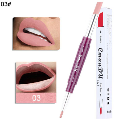 

2 in 1 Dual Head Lipliner Pencil Waterproof Long-lasting Stick Soft Lip Makeup