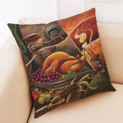 

Tailored Thanksgiving Gifts Pillowcase Harvest Pillow Cover Home Decoration 18x18Inch