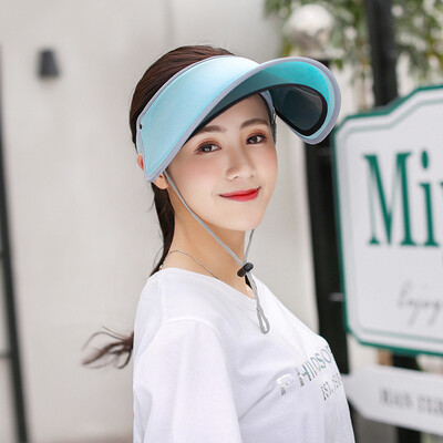 

Hats Female Riding in Summer Sunscreen&Face Shade Korean Version UV Sunscreen Cap Fan Bingbing Same Sunhat