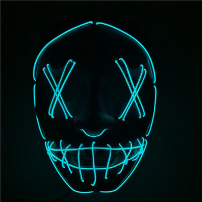 

Led Mask Halloween Party Masque Masquerade Masks Neon Mask Light Glow In The Dark Mascara Horror Glowing Masker Purge