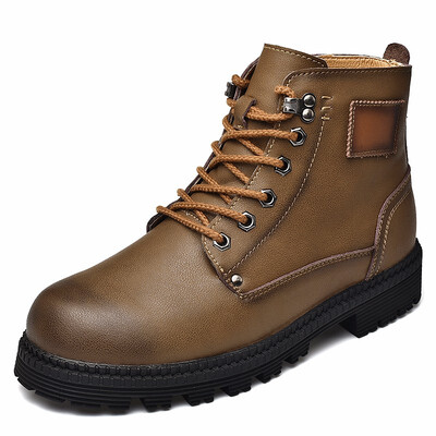 

Mid boots mens Martin boots England casual mens boots tooling boots autumn&winter retro leather boots