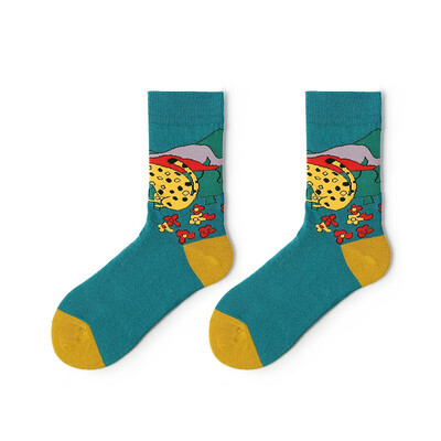 

Stockings Women Autumn Polka Dot Middle Tube Stockings Harajuku Tide Brand Lolita Stockings Red And Yellow Checkered Avatar