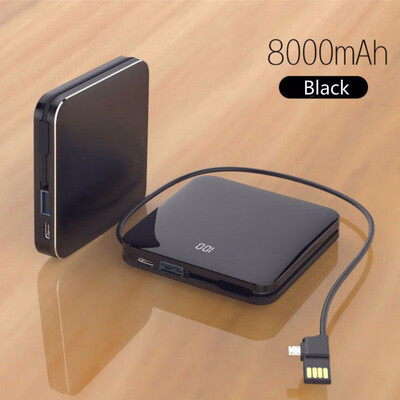 

Power Bank Fashion Gift Ultra-Thin Mirror Mini Wireless Charging Mobile Power 8000mAh