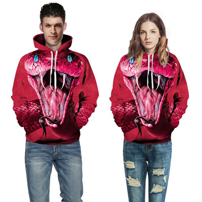 

Toponeto Mens Autumn Spring 3D Printing Long Sleeve Hoodies Sweatershirt Tops Shirt