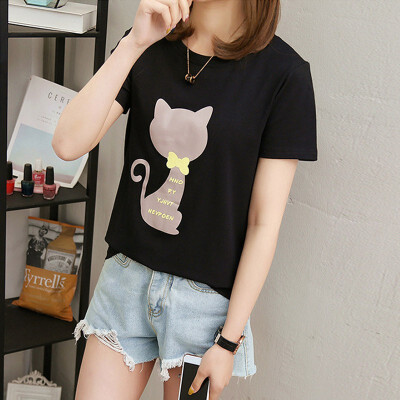 

Spring&summer new womens t-shirt female short-sleeved loose cartoon half-sleeved shirt on the clothes wholesale