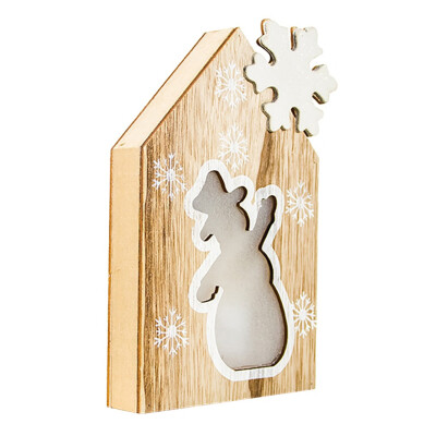 

Toponeto Wooden Santa ClausSnowman Lamp Ornament Home Christmas Party Table Decor