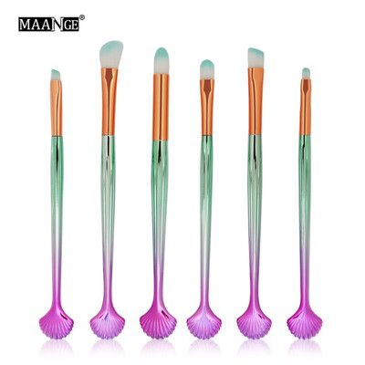 

MAANG 6PCS Makeup Brushes Set Eye Shadow Eyeliner Eyebrow Eyeshadow Lip Make Up Brush Colorful Handle Cosmetics Beauty M3